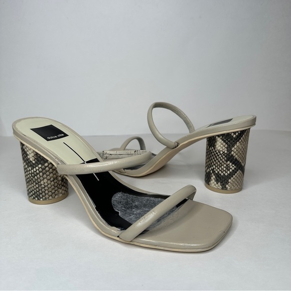 Dolce Vita Block Heel Sandal Snakeprint - Picture 2 of 10